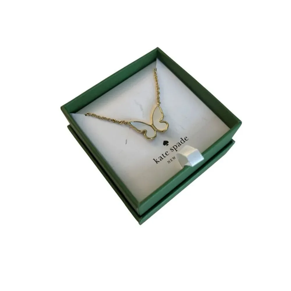Kate Spade New York “All a Flutter” Mini Butterfly Pendant Necklace.